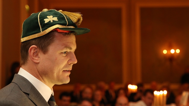 After the match, Brian O'Driscoll was awarded his record 140th international cap