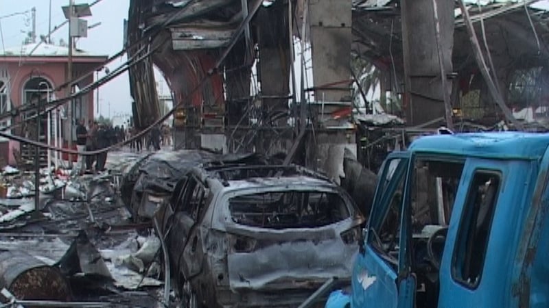 Minibus rigged with explosives detonated at checkpoint