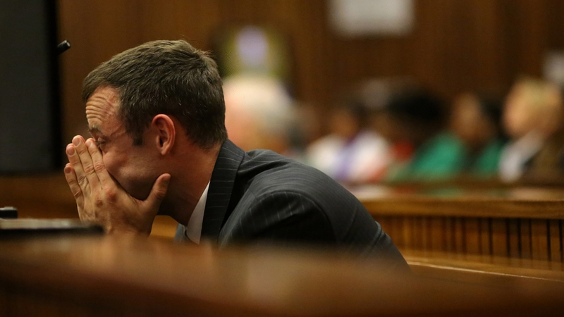 Oscar Pistorius, who denies murdering Reeva Steenkamp, became upset during evidence from the pathologist