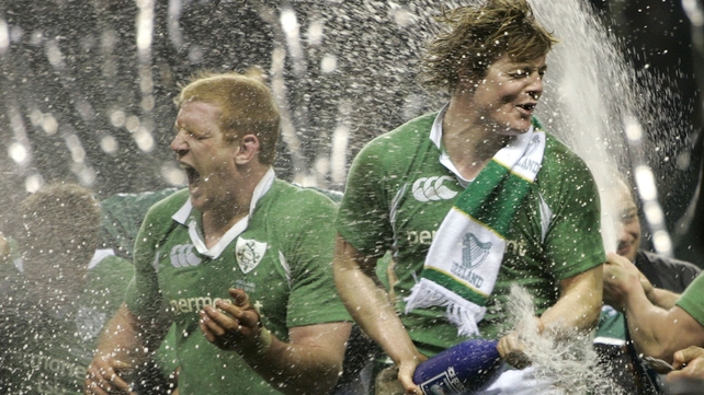 He celebrated another Triple Crown win in 2006