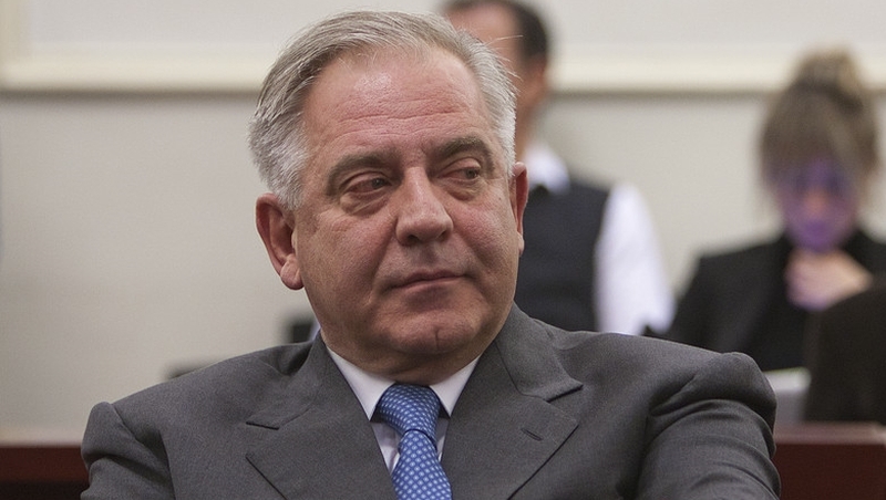 Ivo Sanader listens to the reading of a judgment at a Croatian court in Zagreb (Pic: EPA)