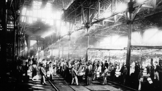 The interior of the Krupp steelworks in Essen, the chief arms supplier of the German Empire