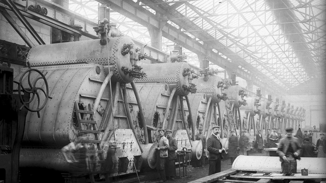 The boiler manufacturing area of Yarrow torpedo factory, Poplar, East London