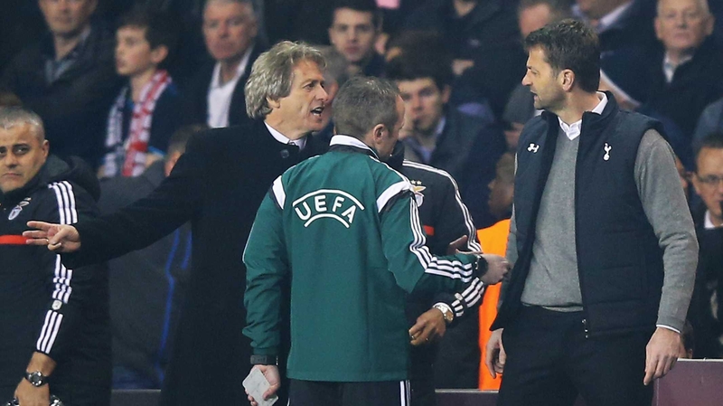 Jorge Jesus and Tim Sherwood had words on several occassions