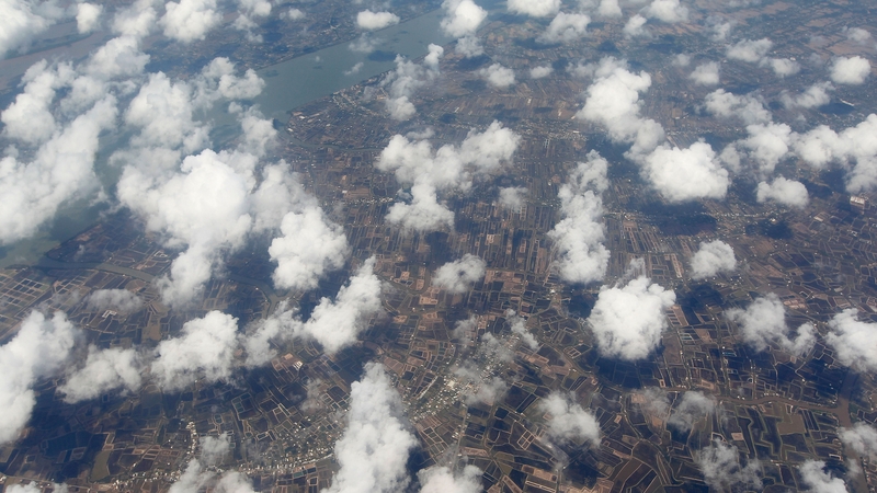 An aerial view of Ho Chi Minh city taken from a plane of the Vietnam Air Force during search and rescue (SAR) operations for the missing plane (Pic: EPA)