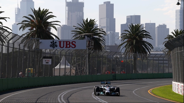 Lewis Hamilton in action at Albert Park