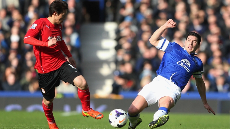 Gareth Barry is unable to play for Everton against parent club Manchester City