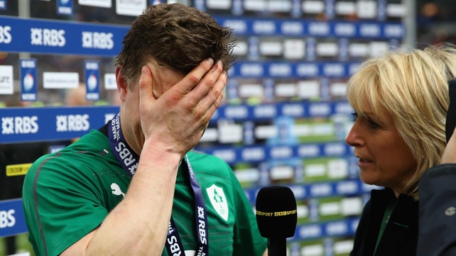 An emotional Brian O'Driscoll after Ireland beat the French to win the 2014 RBS 6 Nations