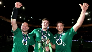 The Ulster contingent celebrate a famous win in Paris