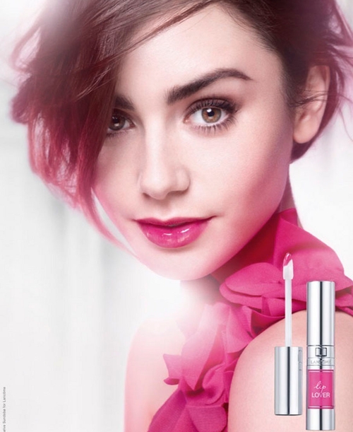 Actress Lily Collins is the new Lancôme ambassadress