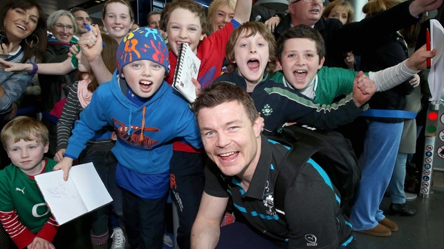 Delight was evident on the faces of both Brian O'Driscoll and the Ireland fans