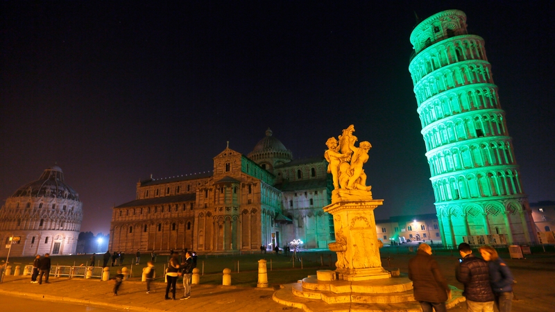 Before it falls, the Leaning Tower of Pisa is going green