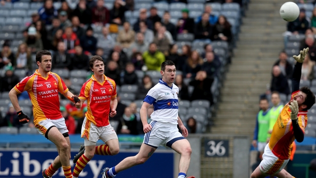 Michael Concarr of Vincent's scores the first goal of the football game