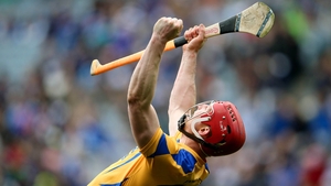 Joe Canning celebrates at the final whistle of the AIB Club SHC final at Croke Park