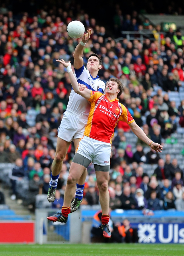 Diarmuid Connolly rises highest to score a goal