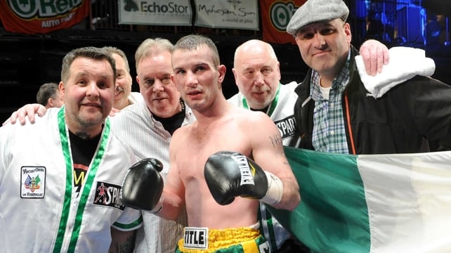 John Joe Nevin celebrates winning his first professional fight