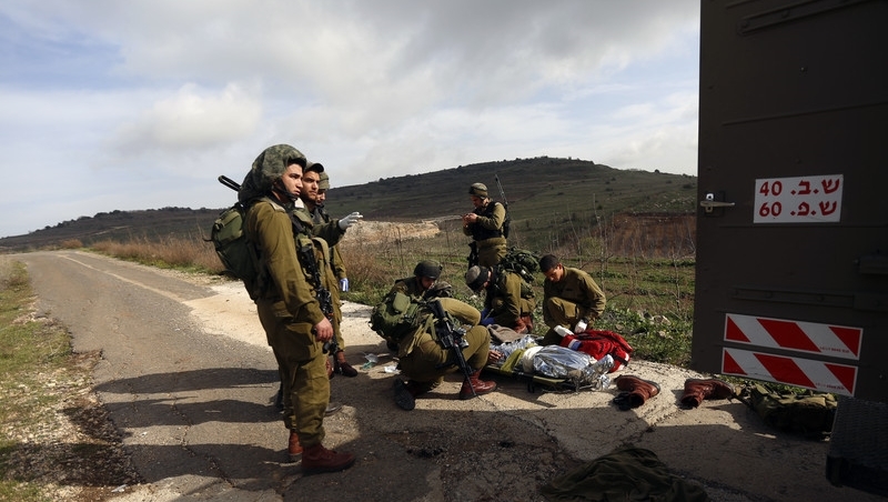 Israeli troops were injured in an attack yesterday (Pic: EPA)