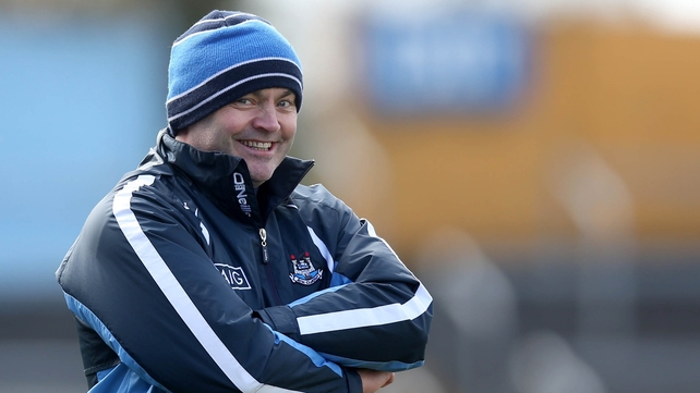 Dublin manager Anthony Daly also finds something to smile about during the Tipperary v Dublin clash