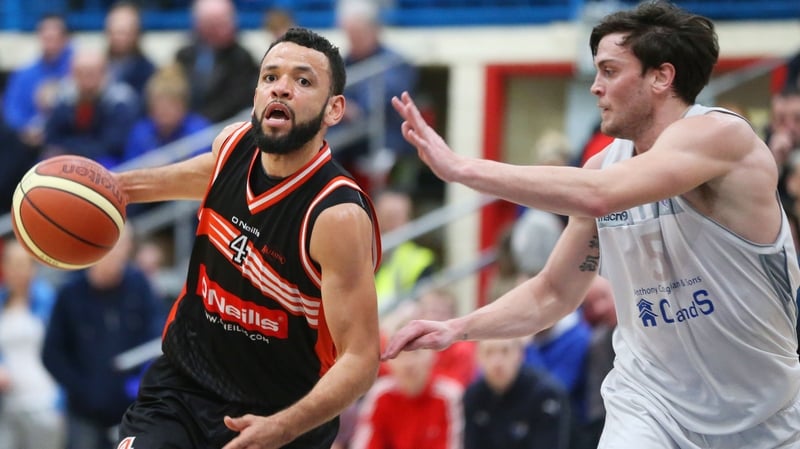 C&S UCC Demons' Kyle Hosford (L) and Isaac Westbrooks of Killester