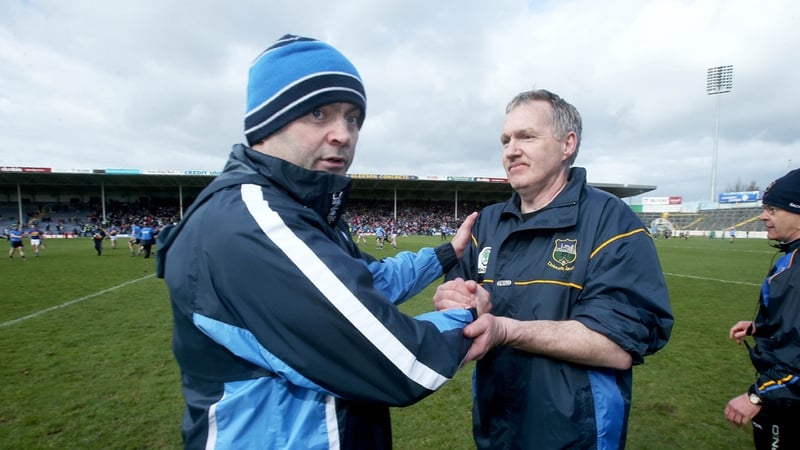 Dublin manager Anthony Daly (L) and Tipperary's Eamon O'Shea