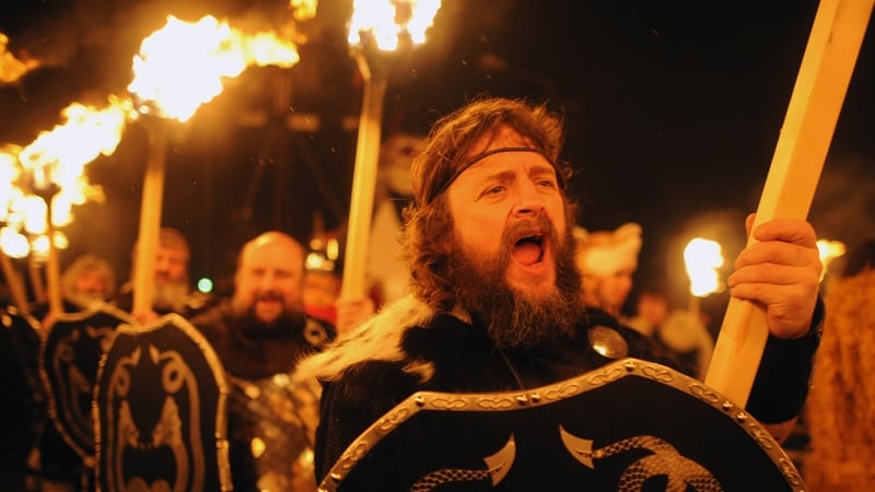 Shetland Islanders celebrate 'Up Helly Aa' in the town of Lerwick in January
