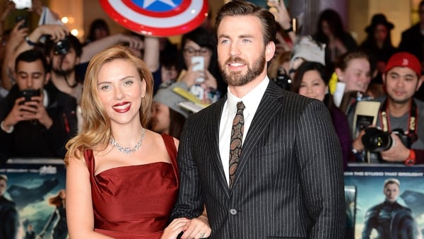 Captain America: Winter Soldier stars Scarlett Johansson and Chris Evans