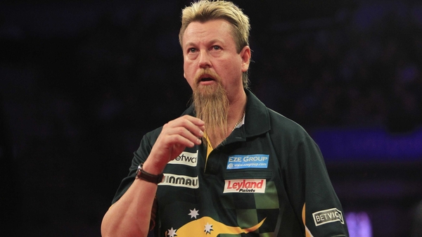 Simon Whitlock has crashed out early at Ally Pally