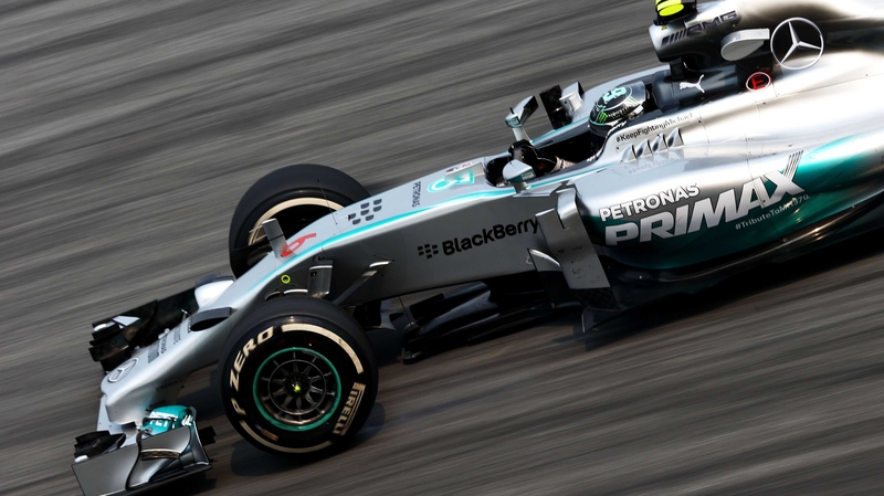 Nico Rosberg topped the timesheets at the Malaysian Grand Prix practice