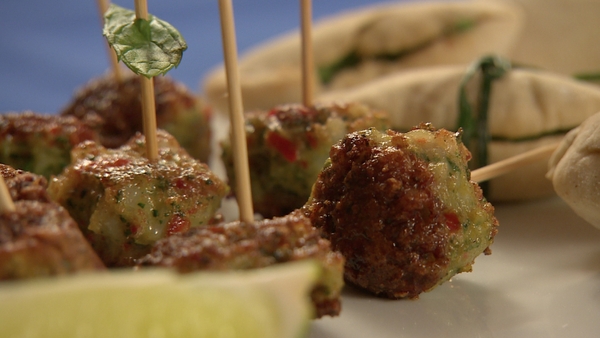 Crab and ginger wonton with a sesame soy dip