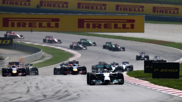 Lewis Hamilton leads the F1 field in Malaysia
