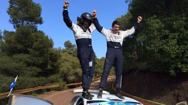 Scott Martin and Craig Breen celebrate their victory