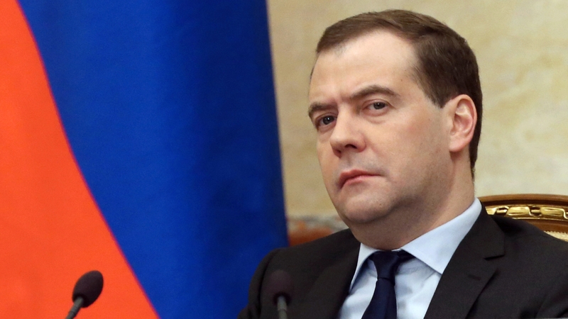 Dmitry Medvedev told members of the country's ruling party that Russia must react in a level-headed way