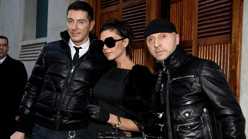 Dolce & Gabbana and Beckham, pictured in Milan in 2008