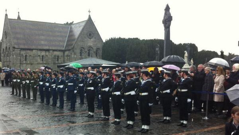 There was an all-female honour guard at Glasnevin this morning (Pic: @defenceforces)