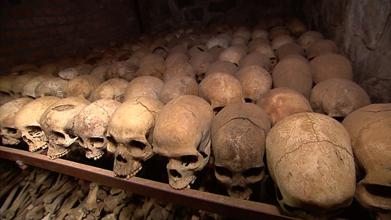 A Rwandan genocide mass grave