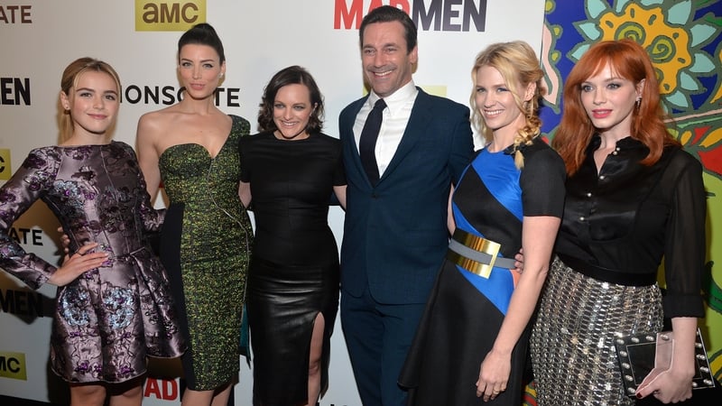 John Hamm with the ladies of Mad Men