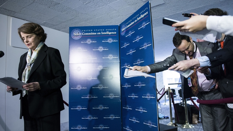 Senator Dianne Feinstein speaks to the media after the vote