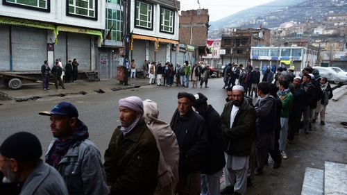 Afghans lining up to vote in last weekend's elections
