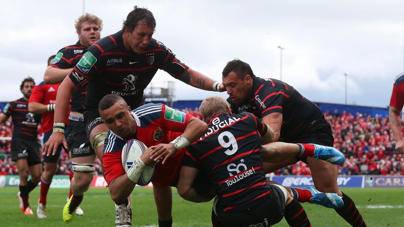 Simon Zebo touches down for Munster's fifth try