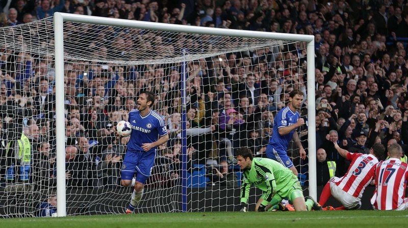 Frank Lampard scored the rebound after his penalty was saved
