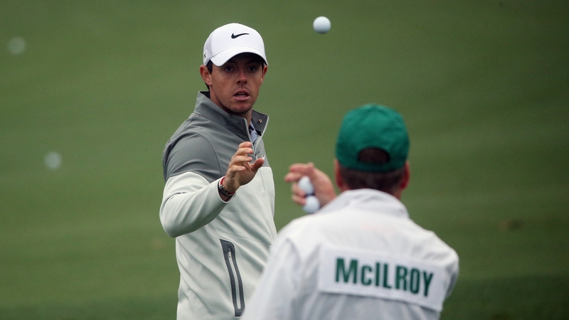 Rory McIlroy during a practice round prior to the start of the Masters