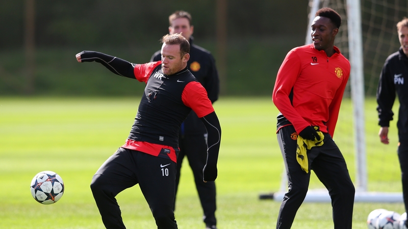 Wayne Rooney appeared in good spirits during training