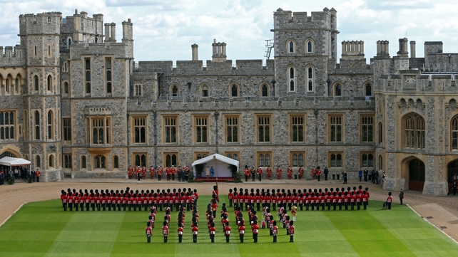 Assembled troops at Windsor Castle (Pic: EPA)