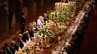 Queen Elizabeth gave her only speech of the visit at tonight's banquet