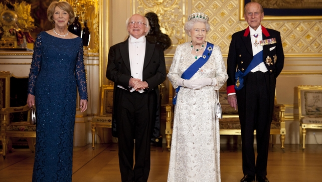 The Presidential and Royal couples at tonight's State banquet