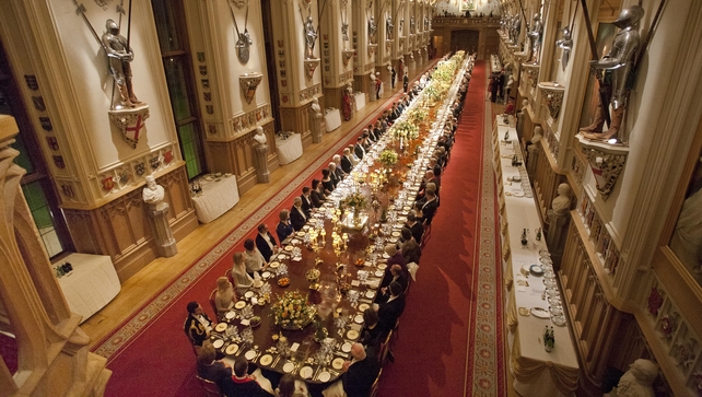 160 guests attended the banquet and sat at one long table
