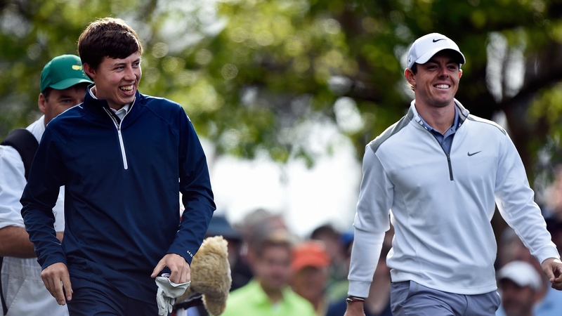 Matthew Fitzpatrick with Rory McIlroy