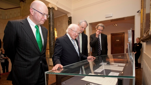 Mr Higgins takes a keen interests in the Society's exhibits