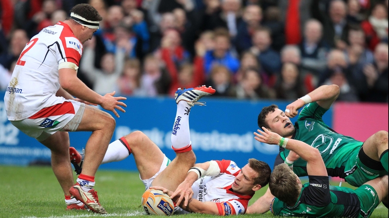 Paul Marshall touches down for Ulster