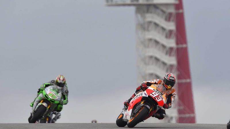 Marc Marquez (R) in action at Circuit of The Americas